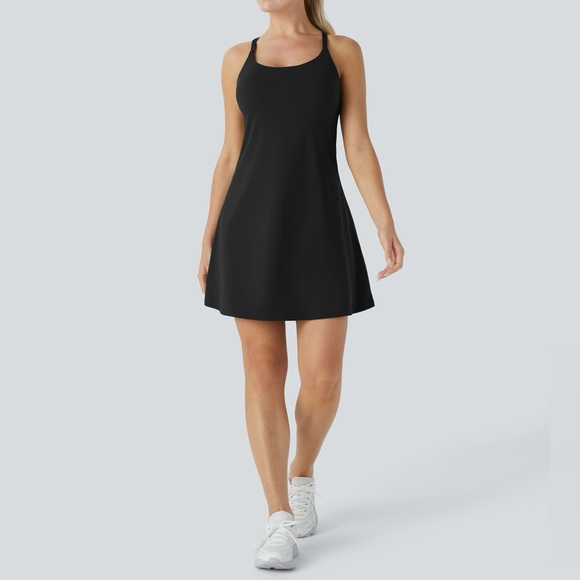 Halara SoftlyZero Plush 2-in-1 Pocket Mini Active Dress Black 2X NEW NWT - Picture 2 of 9